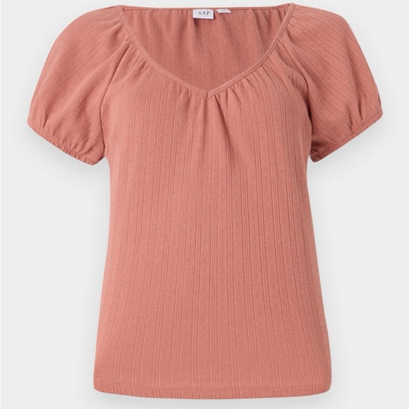 GAP Women's Pointelle V-Neck Tie Front Knit Top - Picture 1 of 9